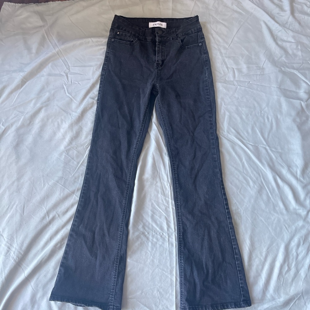 Black flare jeans
